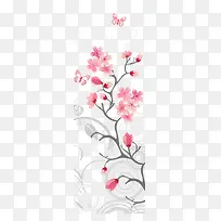 樱花树枝樱花瓣-空若网 樱花树枝樱花瓣-空若网