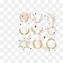 矢量彩色树枝装饰-空若网 矢量彩色树枝装饰-空若网