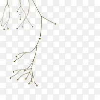 绿色简约树枝装饰图案-空若网 绿色简约树枝装饰图案-空若网