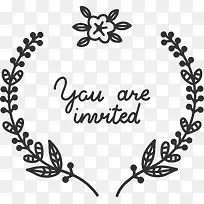 树枝边框邀请函-空若网 树枝边框邀请函-空若网