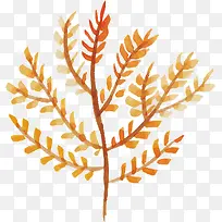 橘色小清新树枝-空若网 橘色小清新树枝-空若网