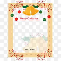 铃铛树枝圣诞边框-空若网 铃铛树枝圣诞边框-空若网