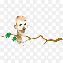 树枝上的鸟矢量图-空若网 树枝上的鸟矢量图-空若网