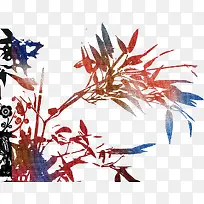 彩墨树枝-空若网 彩墨树枝-空若网