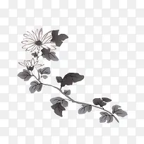 ˮī�滭��֦��Ҷ-������