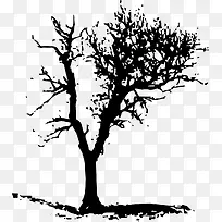 手绘水墨树枝-空若网 手绘水墨树枝-空若网