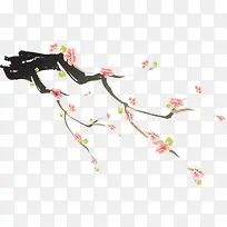 淡雅水墨树枝-空若网 淡雅水墨树枝-空若网