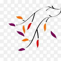 淡雅树枝装饰背景-空若网 淡雅树枝装饰背景-空若网