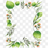 水彩树叶花朵边框-空若网 水彩树叶花朵边框-空若网