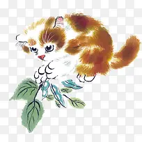 小猫戏树枝-空若网 小猫戏树枝-空若网