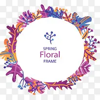 浪漫紫色树枝边框-空若网 浪漫紫色树枝边框-空若网