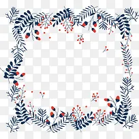 深蓝色树枝边框-空若网 深蓝色树枝边框-空若网