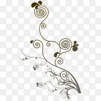 黑白花纹树枝装饰-空若网 黑白花纹树枝装饰-空若网