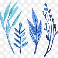 矢量手绘水彩树枝-空若网 矢量手绘水彩树枝-空若网