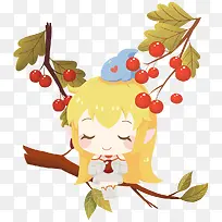 树枝下的女孩-空若网 树枝下的女孩-空若网