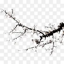 水墨画中国风古风树枝花朵-空若网 水墨画中国风古风树枝花朵-空若网