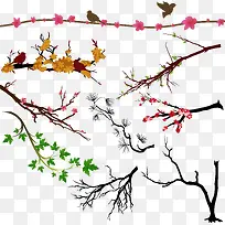 卡通手绘树枝-空若网 卡通手绘树枝-空若网