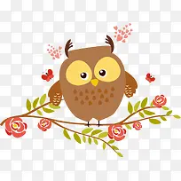 卡通手绘树枝小鸟-空若网 卡通手绘树枝小鸟-空若网