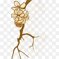 卡通手绘花卉树枝-空若网 卡通手绘花卉树枝-空若网