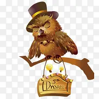 树枝上的猫头鹰-空若网 树枝上的猫头鹰-空若网