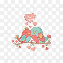 矢量爱情鸟-空若网 矢量爱情鸟-空若网