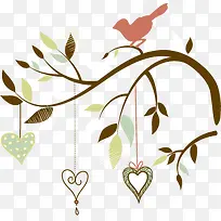 卡通树枝小鸟-空若网 卡通树枝小鸟-空若网