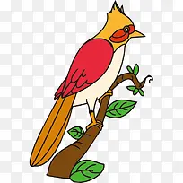 树枝上的矢量小鸟-空若网 树枝上的矢量小鸟-空若网