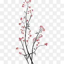 卡通手绘树枝花枝-空若网 卡通手绘树枝花枝-空若网