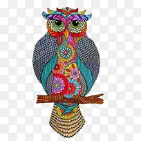 彩色猫头鹰-空若网 彩色猫头鹰-空若网