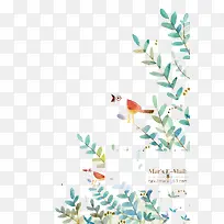 水彩树枝-空若网 水彩树枝-空若网