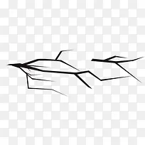 卡通黑色树枝-空若网 卡通黑色树枝-空若网