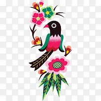 卡通鸟花朵-空若网 卡通鸟花朵-空若网