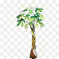 卡通手绘清新树枝-空若网 卡通手绘清新树枝-空若网