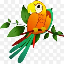 树枝上的卡通小鸟-空若网 树枝上的卡通小鸟-空若网