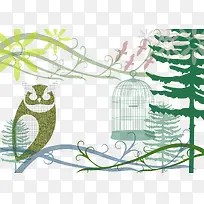 ��֦�ϵĿ�ͨèͷӥ-������