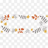 手绘秋天树叶边框-空若网 手绘秋天树叶边框-空若网