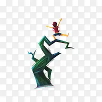 树枝上的男孩-空若网 树枝上的男孩-空若网