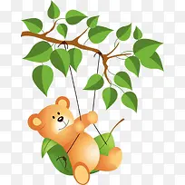 卡通小熊树枝-空若网 卡通小熊树枝-空若网