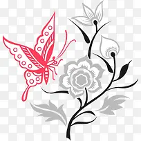 卡通花朵蝴蝶-空若网 卡通花朵蝴蝶-空若网