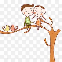 树枝上的情侣-空若网 树枝上的情侣-空若网