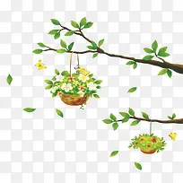 卡通可爱简约树枝-空若网 卡通可爱简约树枝-空若网