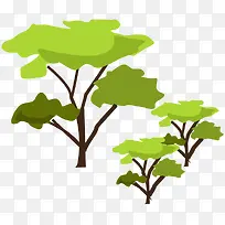 卡通手绘绿色树-空若网 卡通手绘绿色树-空若网