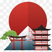矢量扁平化日式文化-空若网 矢量扁平化日式文化-空若网