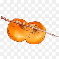 手绘柿子-空若网 手绘柿子-空若网