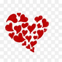 红色手绘爱心装饰-空若网 红色手绘爱心装饰-空若网