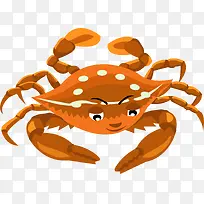手绘卡通红色螃蟹图案-空若网 手绘卡通红色螃蟹图案-空若网