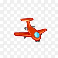 卡通红色飞机-空若网 卡通红色飞机-空若网