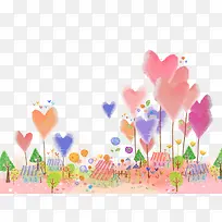 卡通手绘爱心童话村-空若网 卡通手绘爱心童话村-空若网