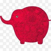 矢量卡通手绘大象-空若网 矢量卡通手绘大象-空若网