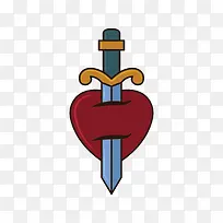 红色爱心宝剑-空若网 红色爱心宝剑-空若网